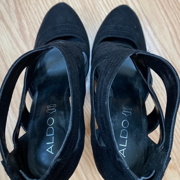 Aldo Black High Heels Size 8.5 - Picture 4 of 6